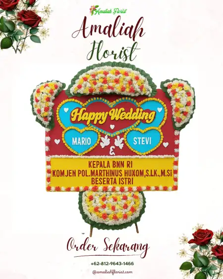 Papan Bunga Pernikahan Warung Muncang